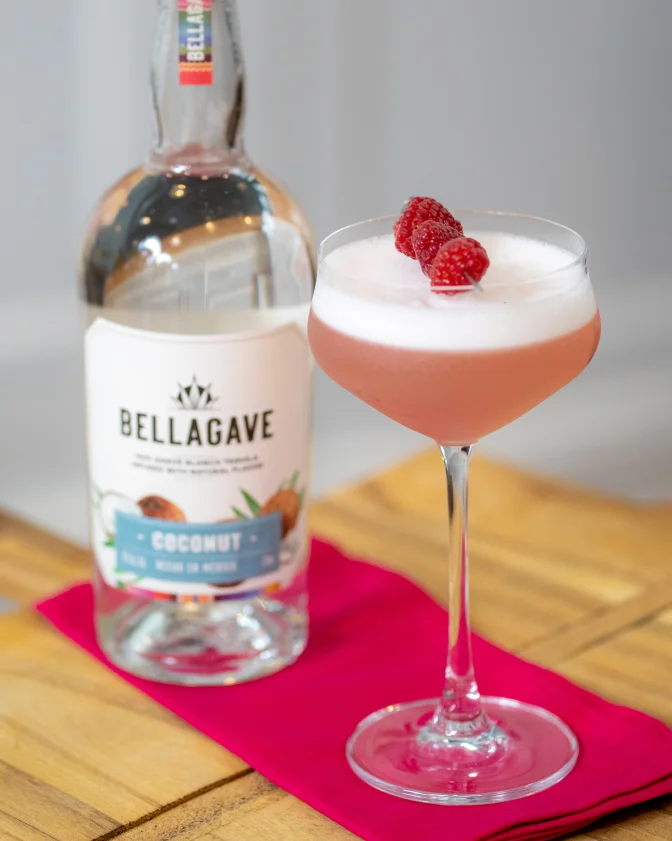 Coconut Raspberry Tequila Sour