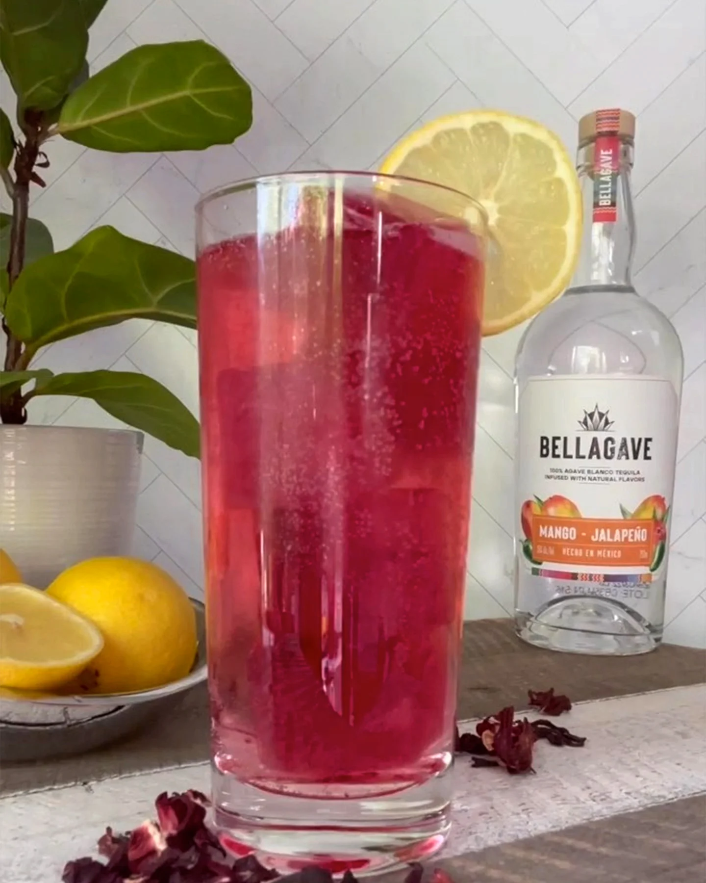 Hibiscus Tequila Sparkler